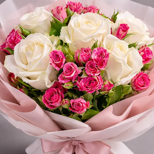 Нежный день – букет из роз